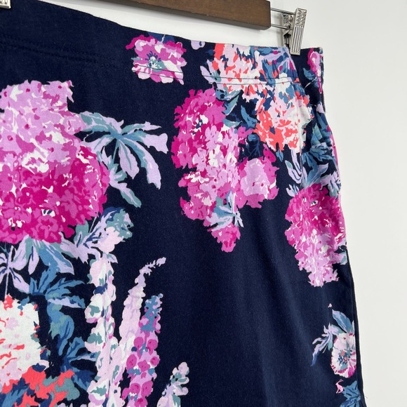 Joules Womens Sz US 8 Blue Pink Floral Mini Skirt Summer Tropical Beach Travel - Picture 3 of 7